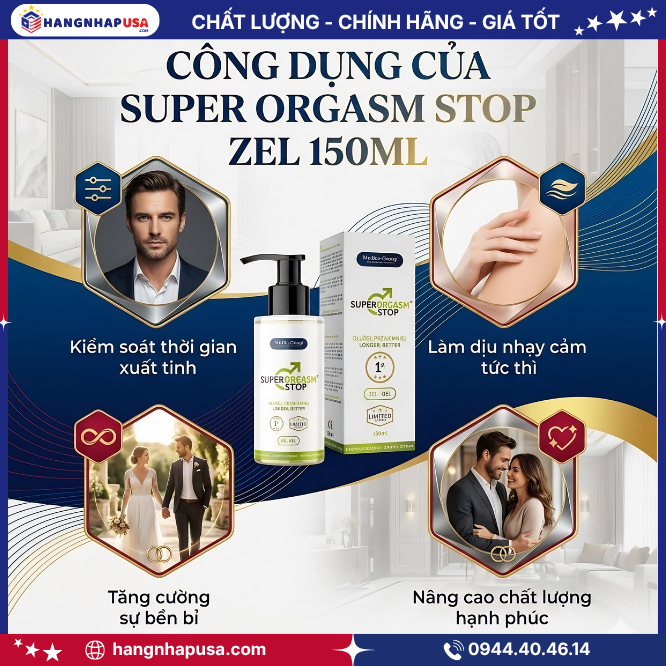 Công dụng của Super Orgasm Stop Zel 150ml
