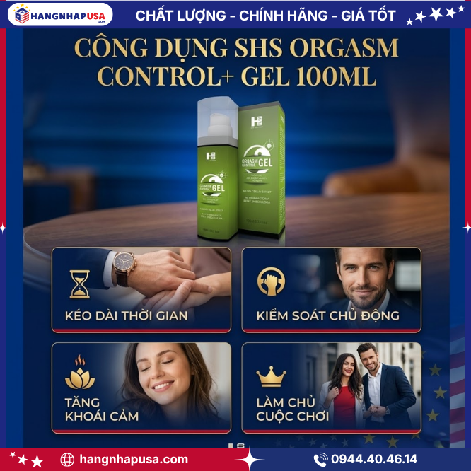 Công dụng của SHS Orgasm Control+ Gel 100ml