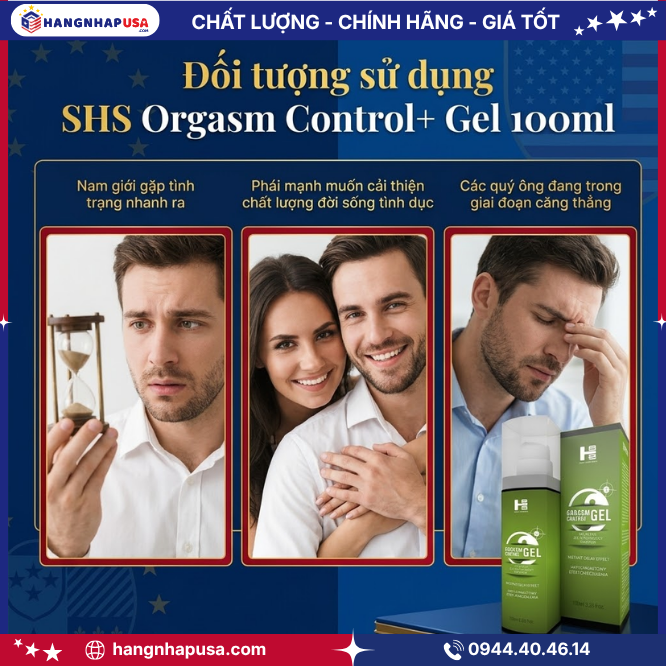 Đối tượng sử dụng SHS Orgasm Control+ Gel 100ml