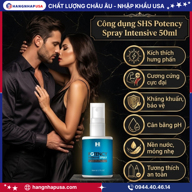 Công dụng SHS Potency Spray Intensive 50ml