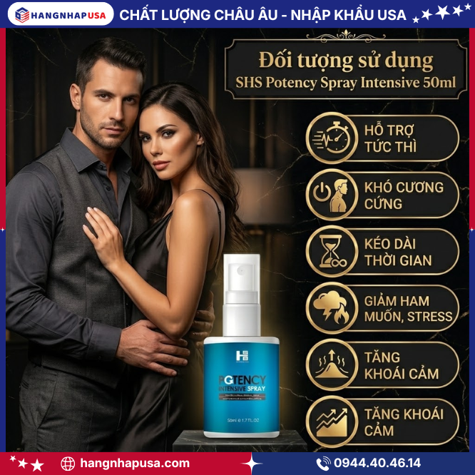 Đối tượng sử dụng SHS Potency Spray Intensive 50ml