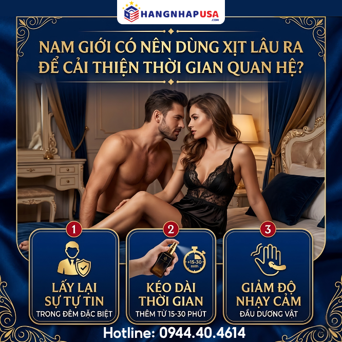 Nam giới có nên dùng xịt lâu ra để cải thiện thời gian quan hệ?
