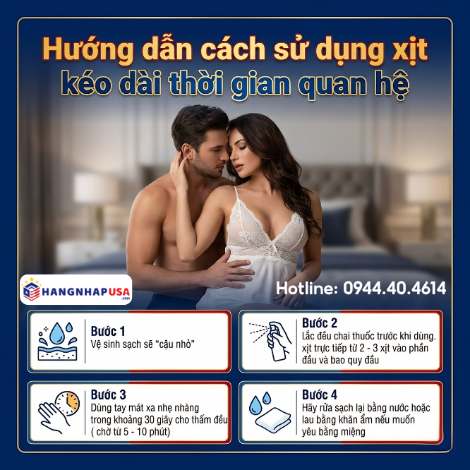 Hướng dẫn cách sử dụng xịt kéo dài thời gian quan hệ