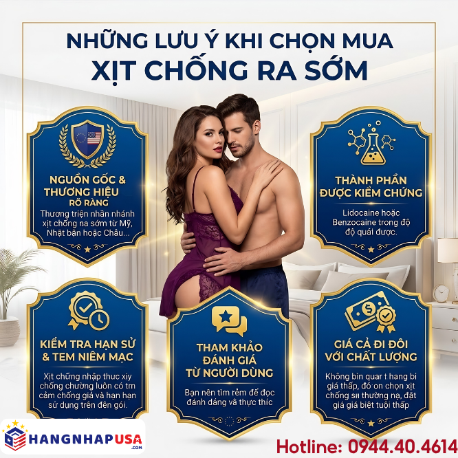 Những lưu ý khi chọn mua xịt chống ra sớm