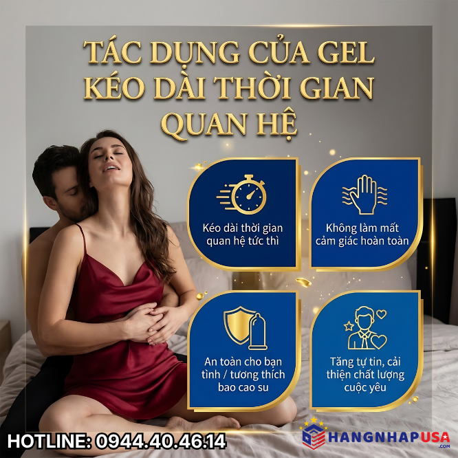 Tác dụng của gel kéo dài thời gian quan hệ