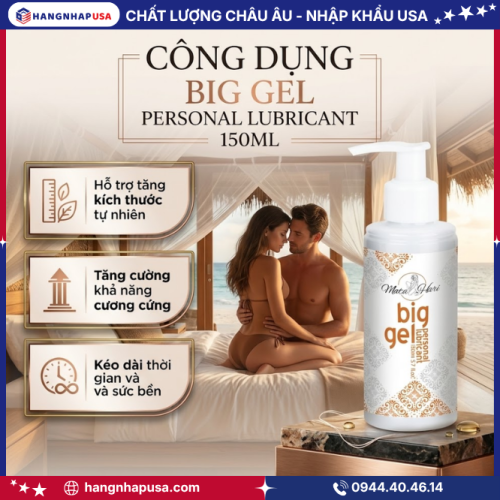 Công dụng Big Gel Personal Lubricant 150ml
