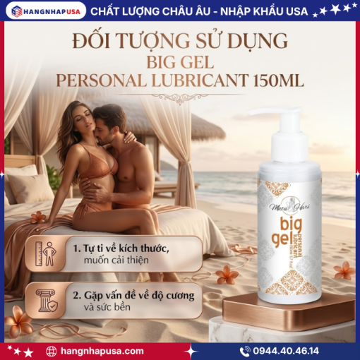Đối tượng sử dụng Big Gel Personal Lubricant 150ml