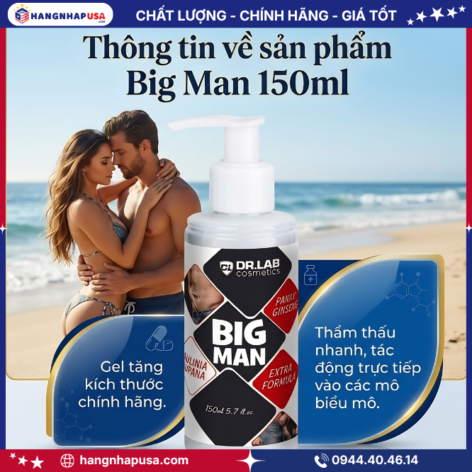 Thông tin về sản phẩm Big Man 150ml