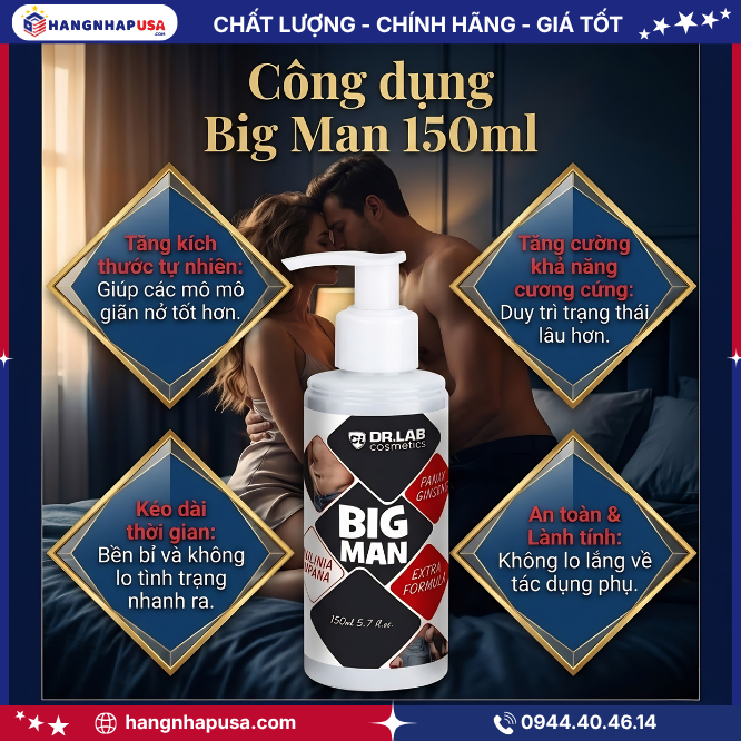 Công dụng Big Man 150ml