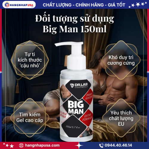 Đối tượng sử dụng Big Man 150ml