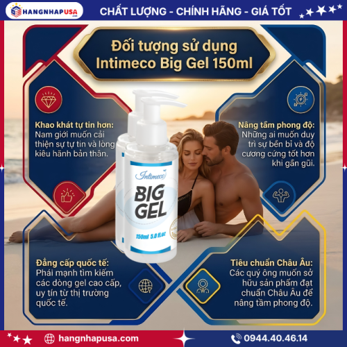 Đối tượng sử dụng Intimeco Big Gel 150ml
