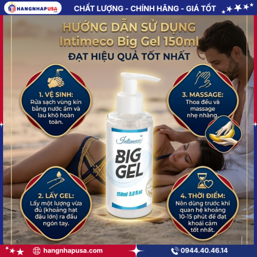 Đối tượng sử dụng Intimeco Big Gel 150ml