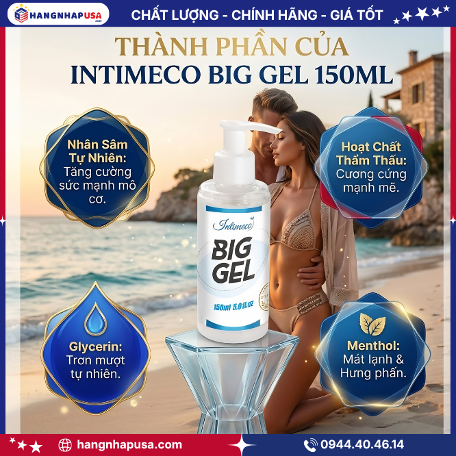 Thành phần của Intimeco Big Gel 150ml