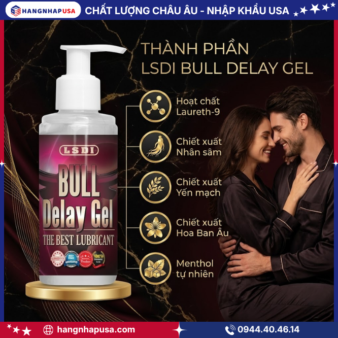 Thành phần của LSDI Bull Delay gel 150ml