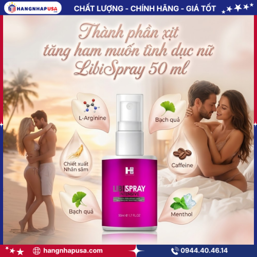 Thành phần của xịt tăng ham muốn tình dục nữ LibiSpray 50 ml