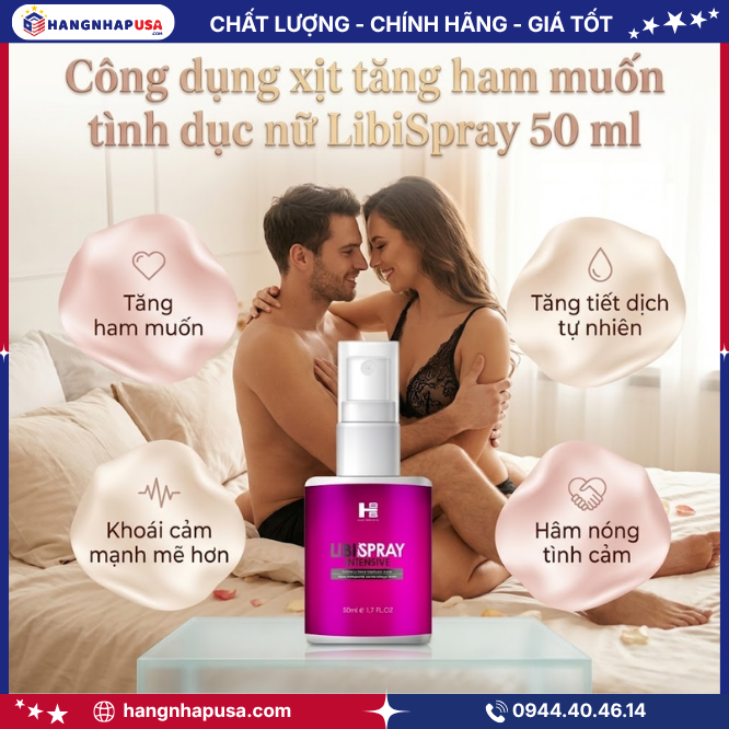 Công dụng xịt tăng ham muốn tình dục nữ LibiSpray 50 ml