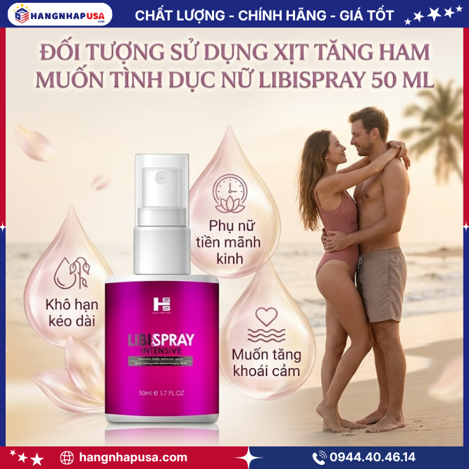 Đối tượng sử dụng xịt tăng ham muốn tình dục nữ LibiSpray 50 ml