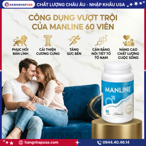 Công dụng viên uống chống xuất tinh sớm Manline 60 viên