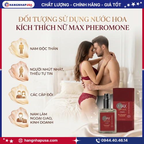 Đối tượng sử dụng nước hoa kích thích nữ Max Pheromone