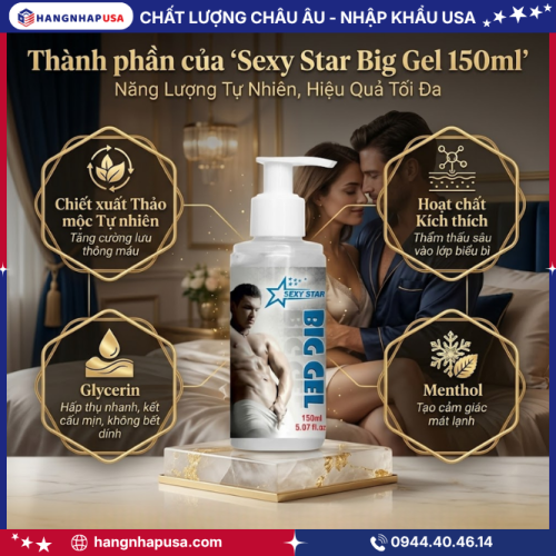 Thành phần của Sexy Star Big Gel 150ml