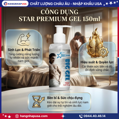 Công dụng Sexy Star Big Gel 150ml