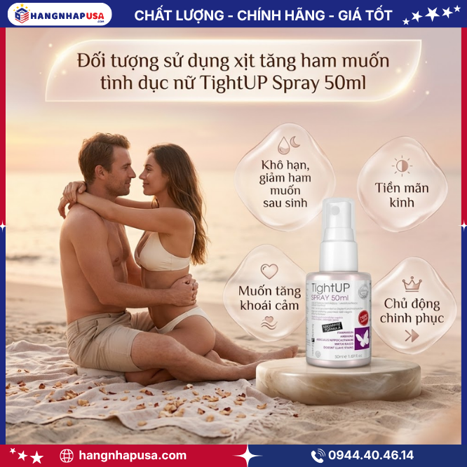 Đối tượng sử dụng xịt tăng ham muốn tình dục nữ TightUP Spray 50ml