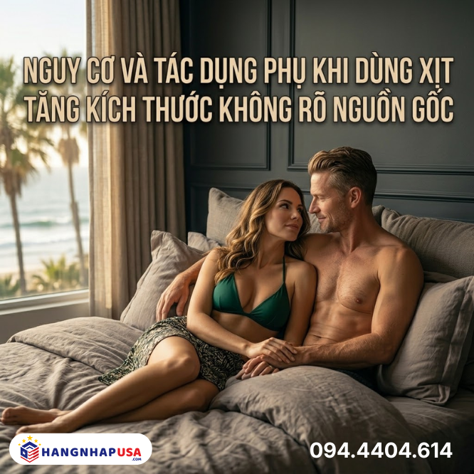 Nguy cơ và tác dụng phụ khi dùng xịt tăng kích thước không rõ nguồn gốc