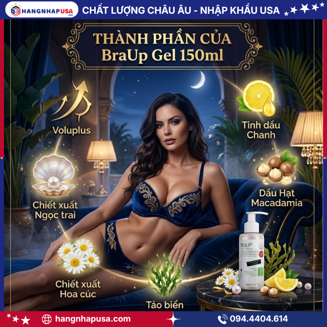 Thành phần của BraUp Gel 150ml