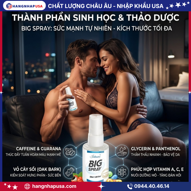 Thành Phần Thảo Dược Của Xịt Kéo Dài Thời Gian Big Spray