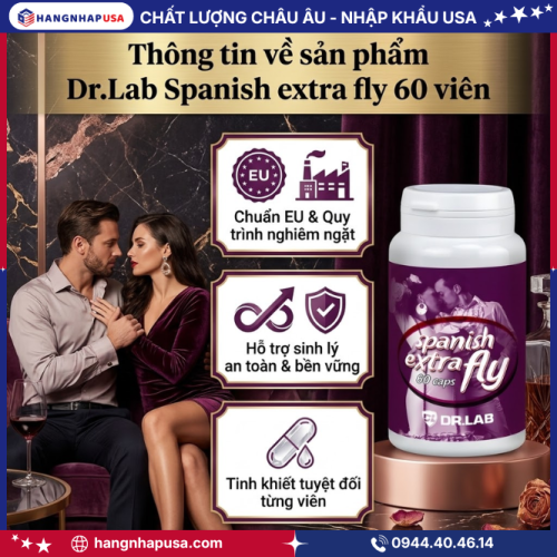 Thông tin về sản phẩm Dr.Lab Spanish extra fly 60 viên