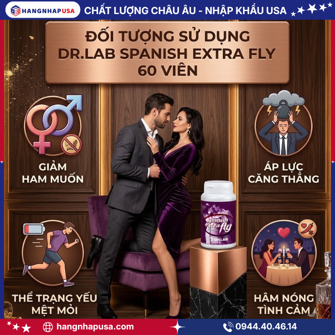 Đối tượng sử dụng Dr.Lab Spanish extra fly 60 viên