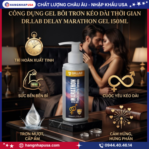 Công dụng gel bôi trơn kéo dài thời gian Dr.Lab Delay Marathon Gel 150ml