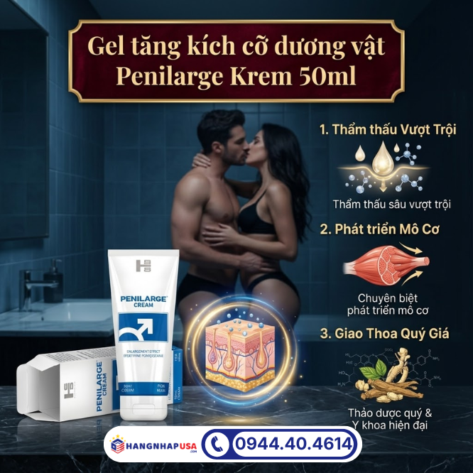 Gel tăng kích cỡ dương vật Penilarge Krem 50ml