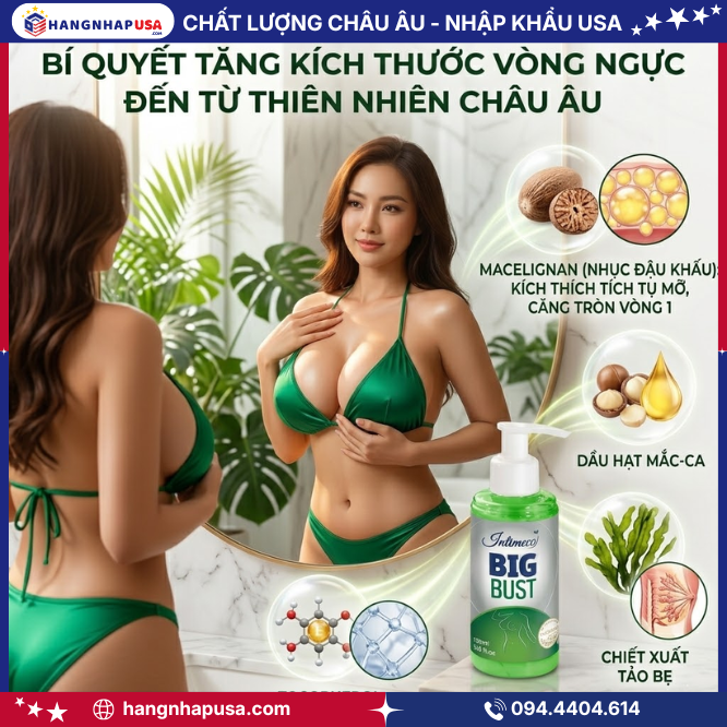 Thành phần gel làm tăng kích thước vòng ngực Big Bust 150ml