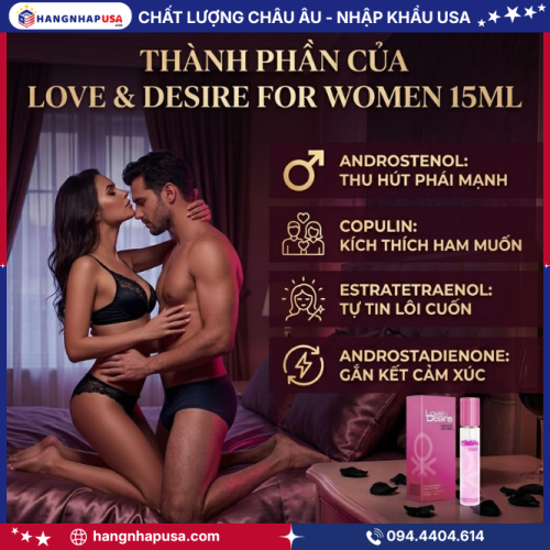 Thành phần của Love & Desire For Women 15ml