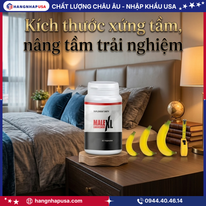 Công dụng viên uống tăng kích thước dương vật MALE XL 60 viên