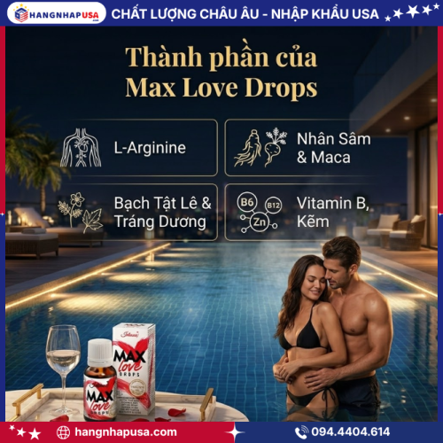 Thành phần của Max Love Drops