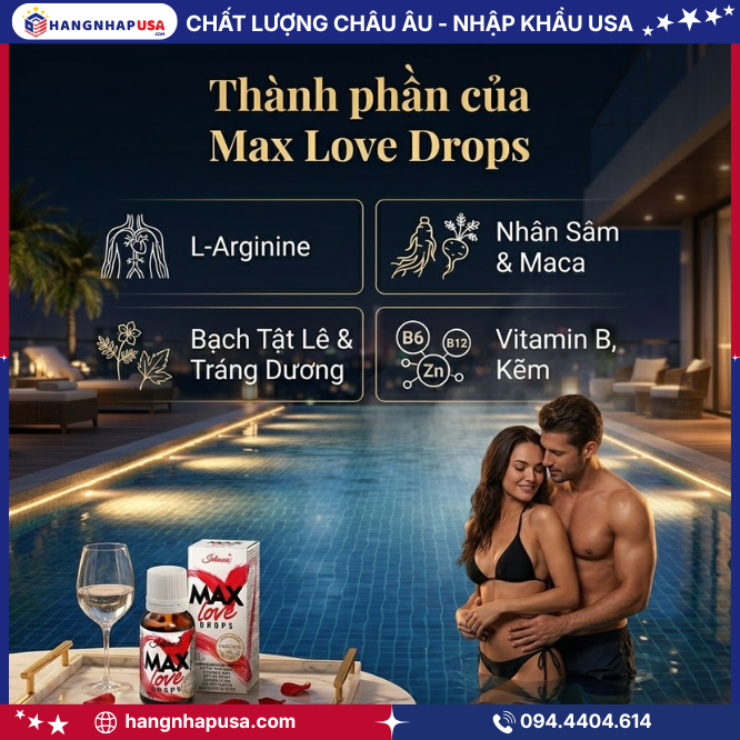 Thành phần của Max Love Drops