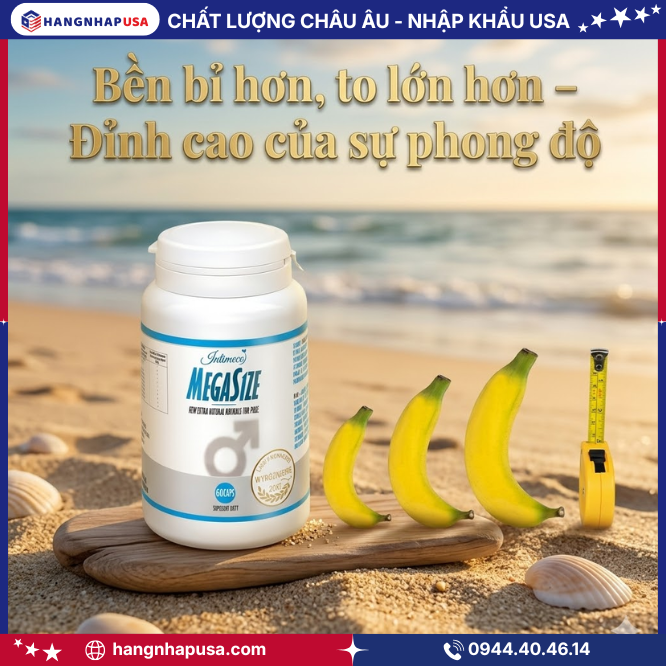 Công dụng viên uống tăng kích thước dương vật Megasize 60 viên