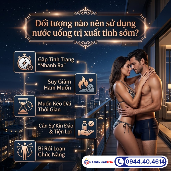 Đối tượng nào nên sử dụng nước uống trị xuất tinh sớm?