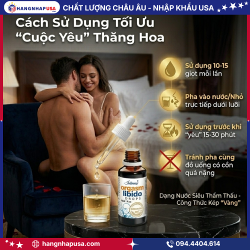 Cách sử dụng nước uống chống xuất tinh sớm Orgasm Libido Drops để