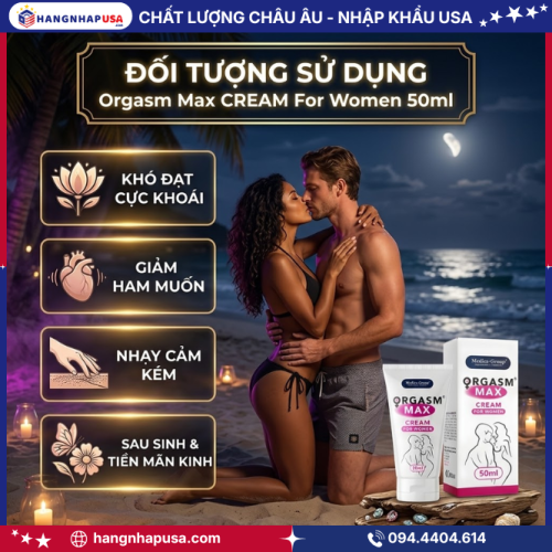 Đối tượng sử dụng Orgasm Max CREAM For Women 50ml