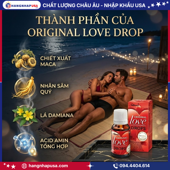 Thành phần của Original Love Drop