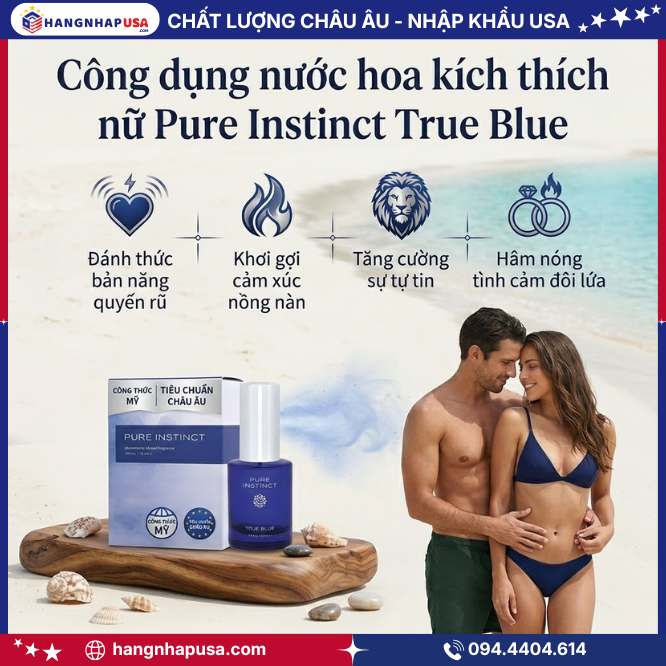 Công dụng nước hoa kích thích nữ Pure Instinct True Blue