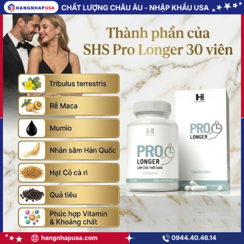 Thành phần của SHS Pro Longer 30 viên
