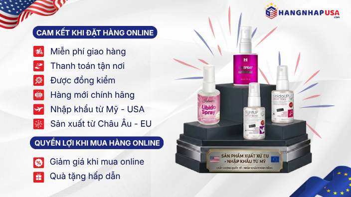 sản phẩm xịt kích thích nữ nhập khẩu Mỹ, xuất xứ EU