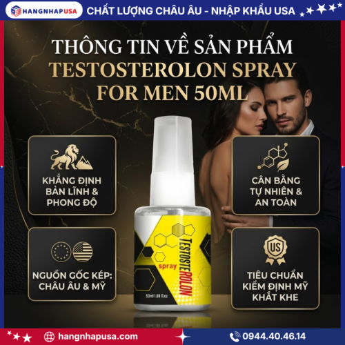 Thông tin về sản phẩm Testosterolon Spray For Men 50ml
