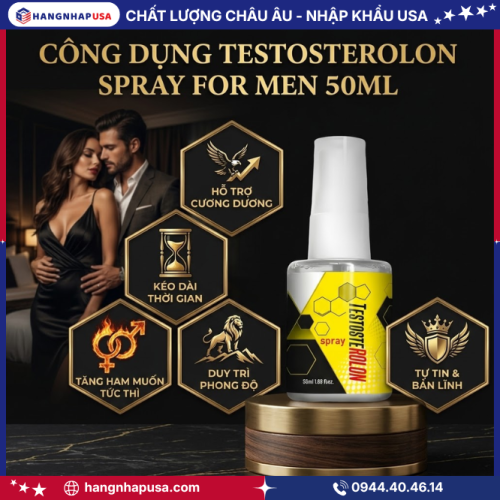 Công dụng Testosterolon Spray For Men 50ml