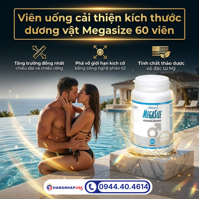 Viên uống cải thiện kích thước dương vật Megasize 60 viên