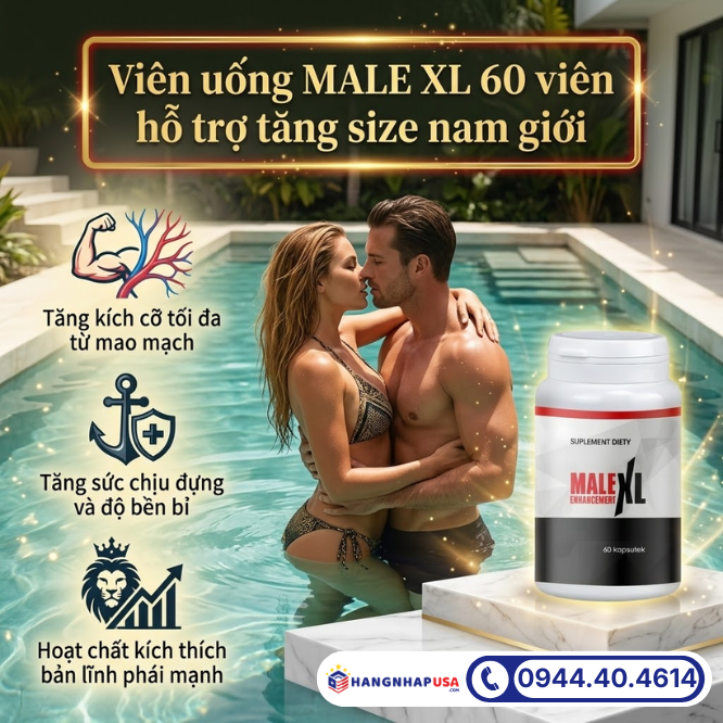 Viên uống MALE XL 60 viên hỗ trợ tăng size nam giới